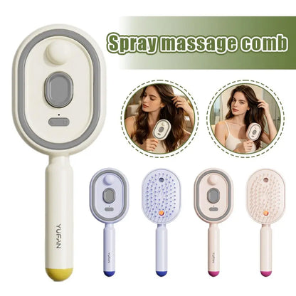 3 in 1 Self Essence Spray Massage Hair Comb Oil Brush Self-Cleaning Hairbrush Scalp Therapy anti Static Detangling Hair Care